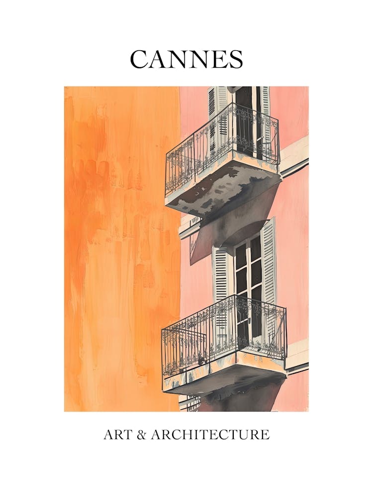 Cannes Travel And Architecture Poster 3