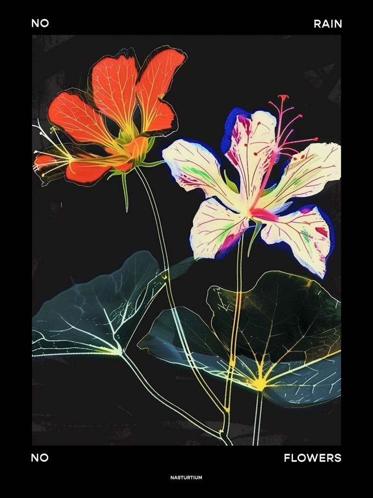 No Rain No Flowers Poster Nasturtium 3