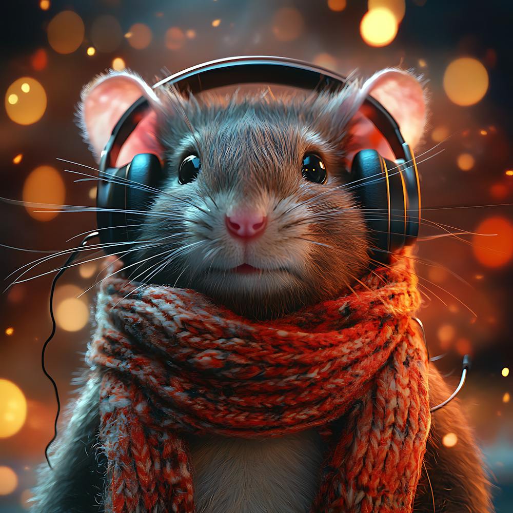 Cool Rat With Headphones 5