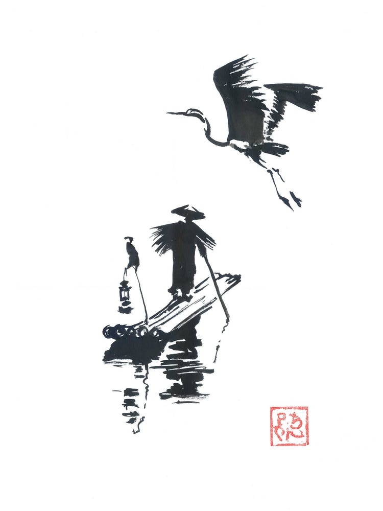 Fisherman And crane