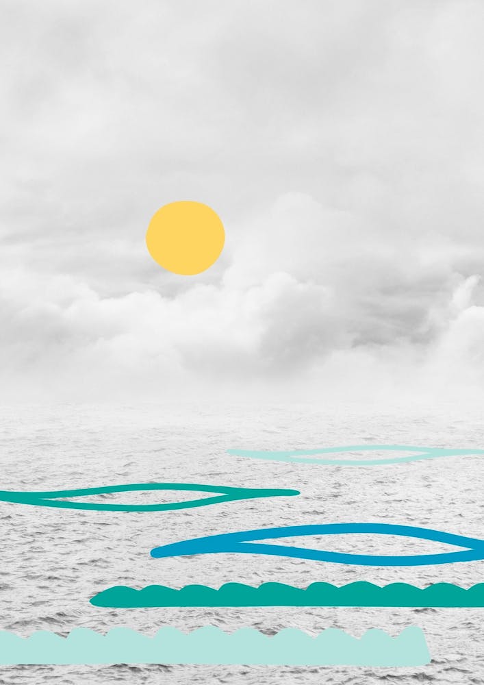 Gelbe Sonne in den Wolken