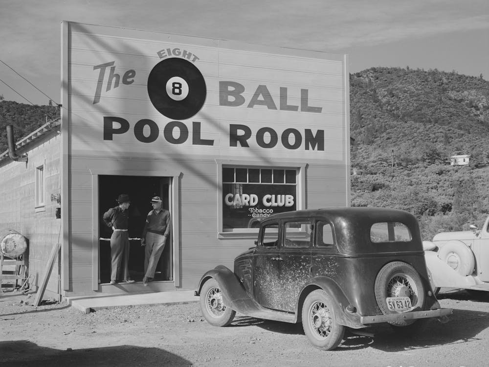 Pool Hall,Shasta County, California By Russell Lee