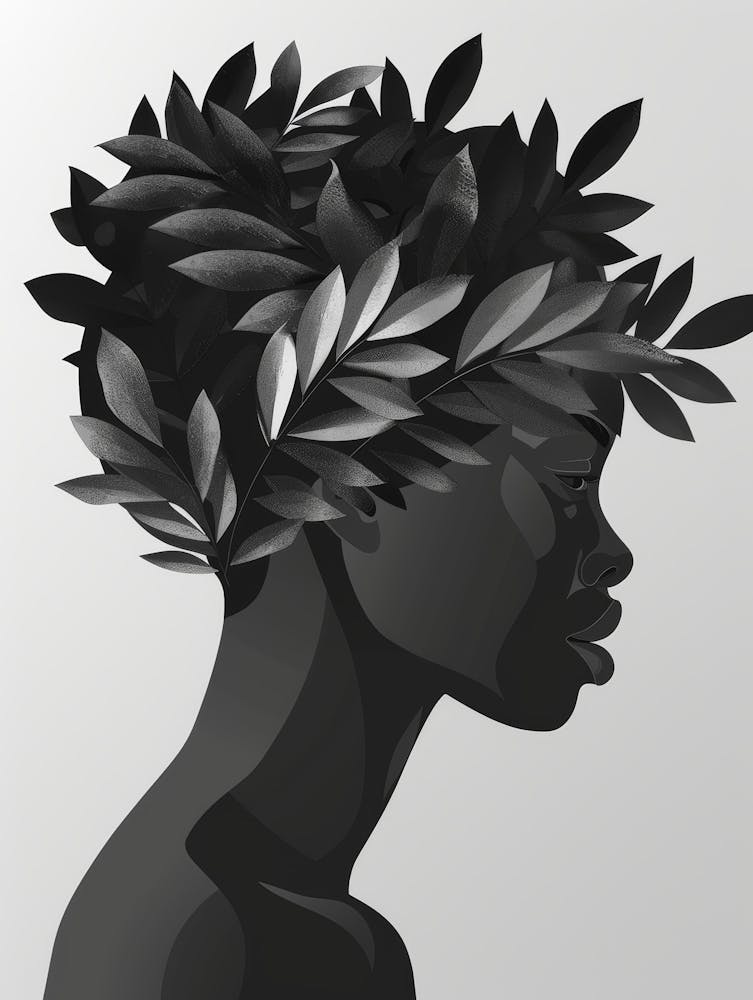 Portrait Of A Woman With Leaves In Her Hair 2