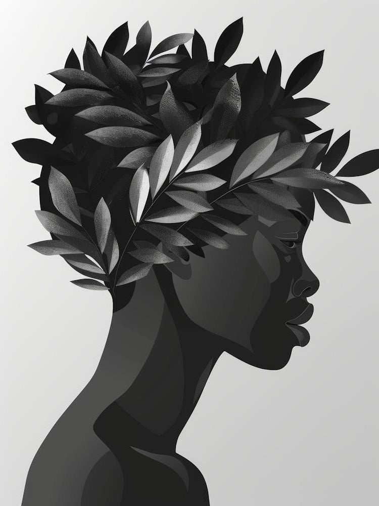 Portrait Of A Woman With Leaves In Her Hair 2