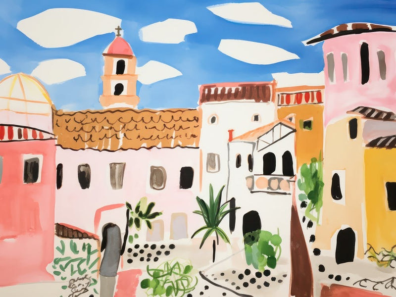 Forli Italy Cute Watercolour Illustration 4