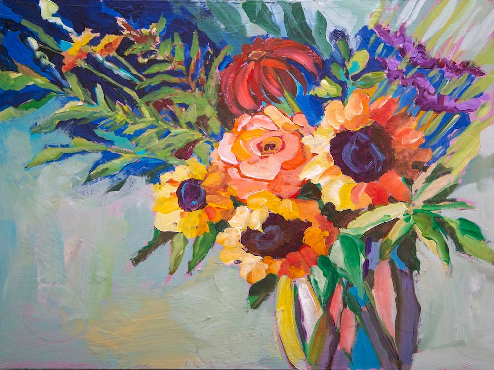 Flowers On Neutral Background