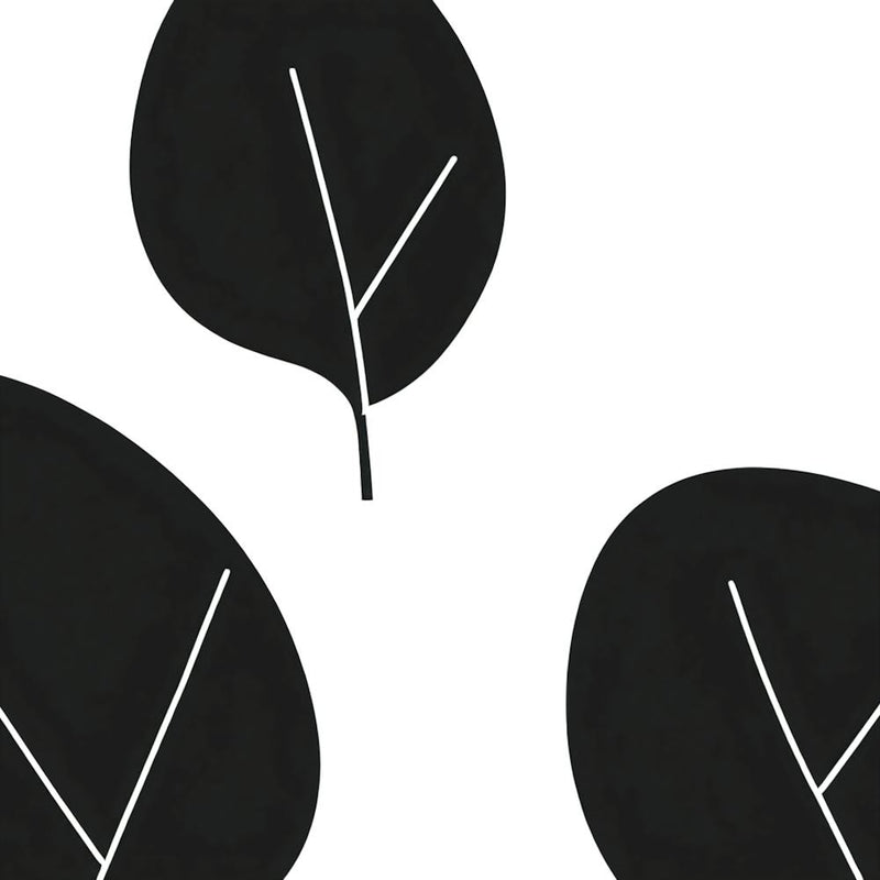 Black And White Leaves