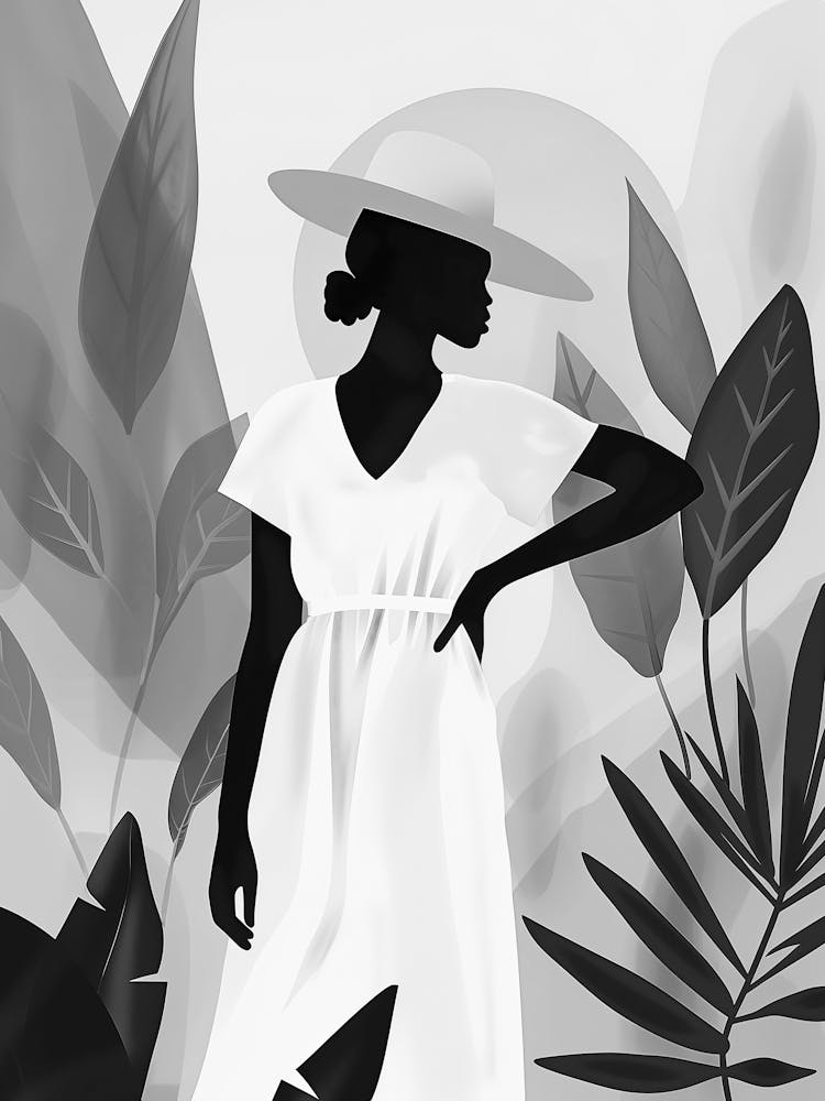 Black And White Portrait Of A Woman 6