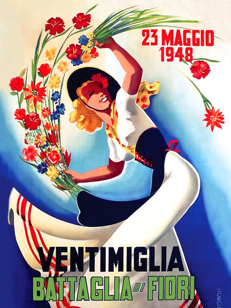 Flower Festival In Ventimiglia, Italy