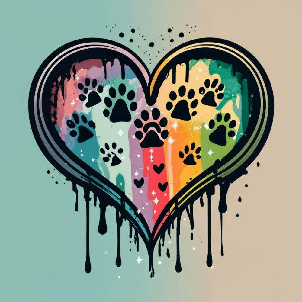 Heart With Paw Prints