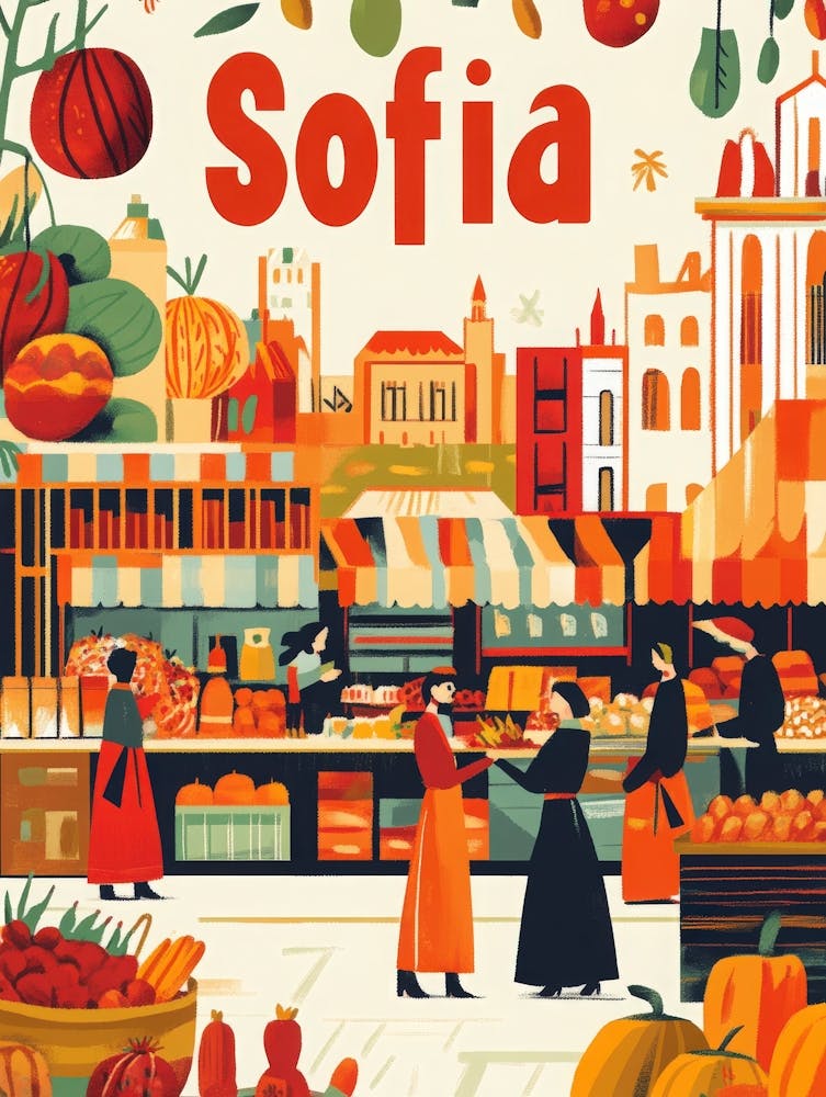 Aihrgdesign A 1970s Inspired Travel Poster For Sofia 2