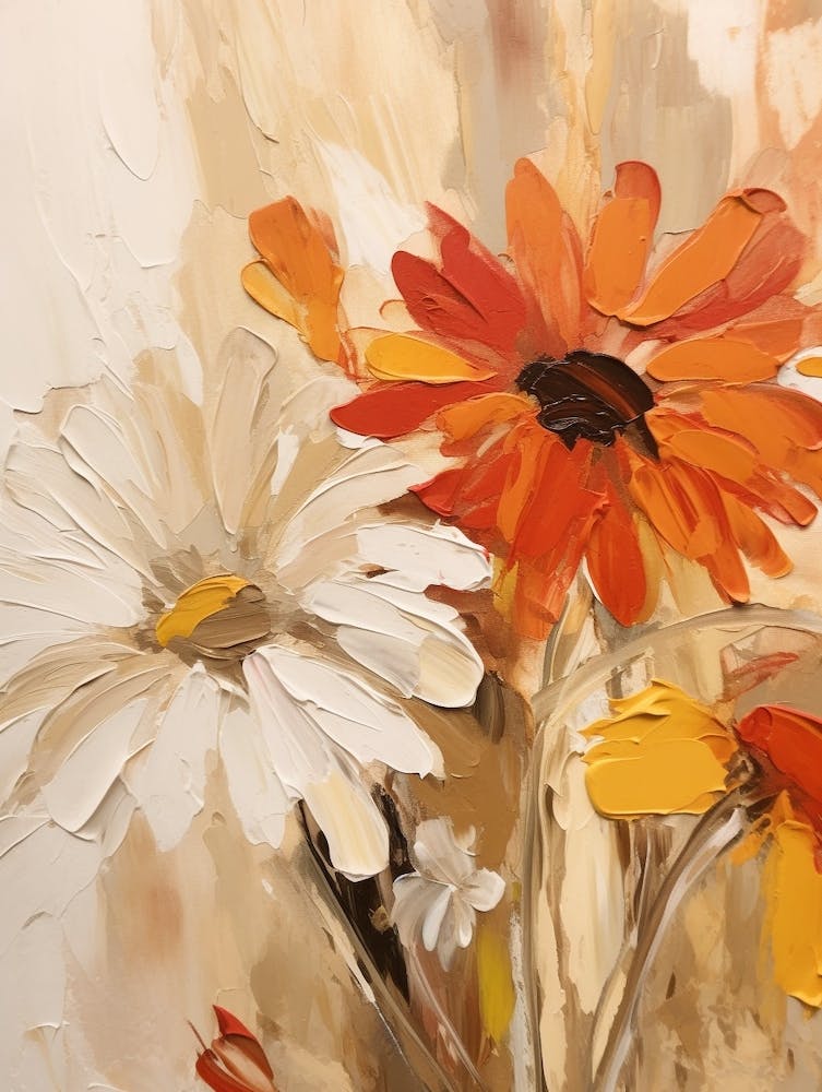 Fall Flower Painting Daisy 1