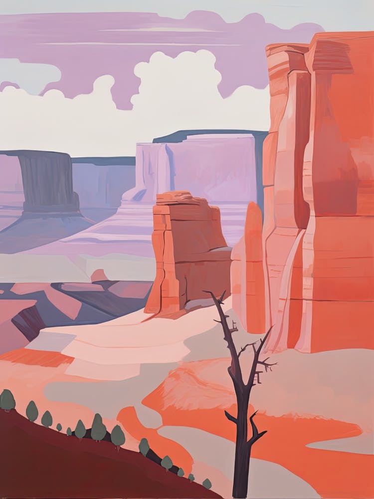 Colorado Plateau   North America (United States) Contemporary Abstract Illustration 1