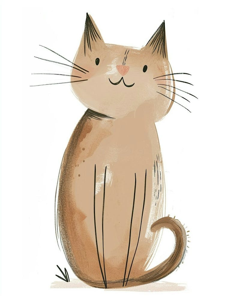 Chausie Cat Clipart Illustration 1