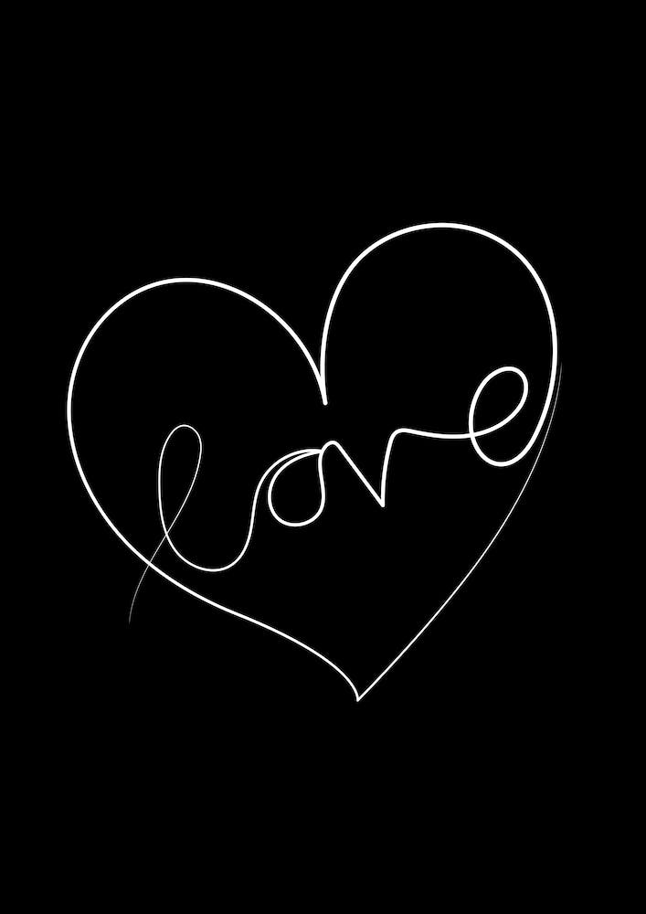 Love Lines Black and White