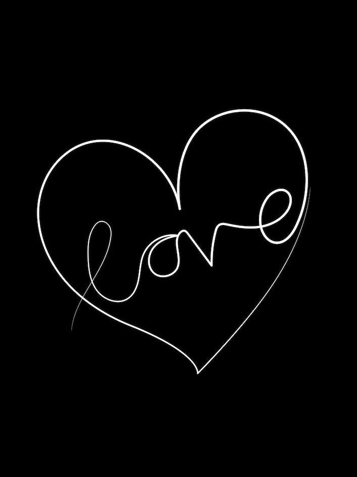 Love Lines Black and White