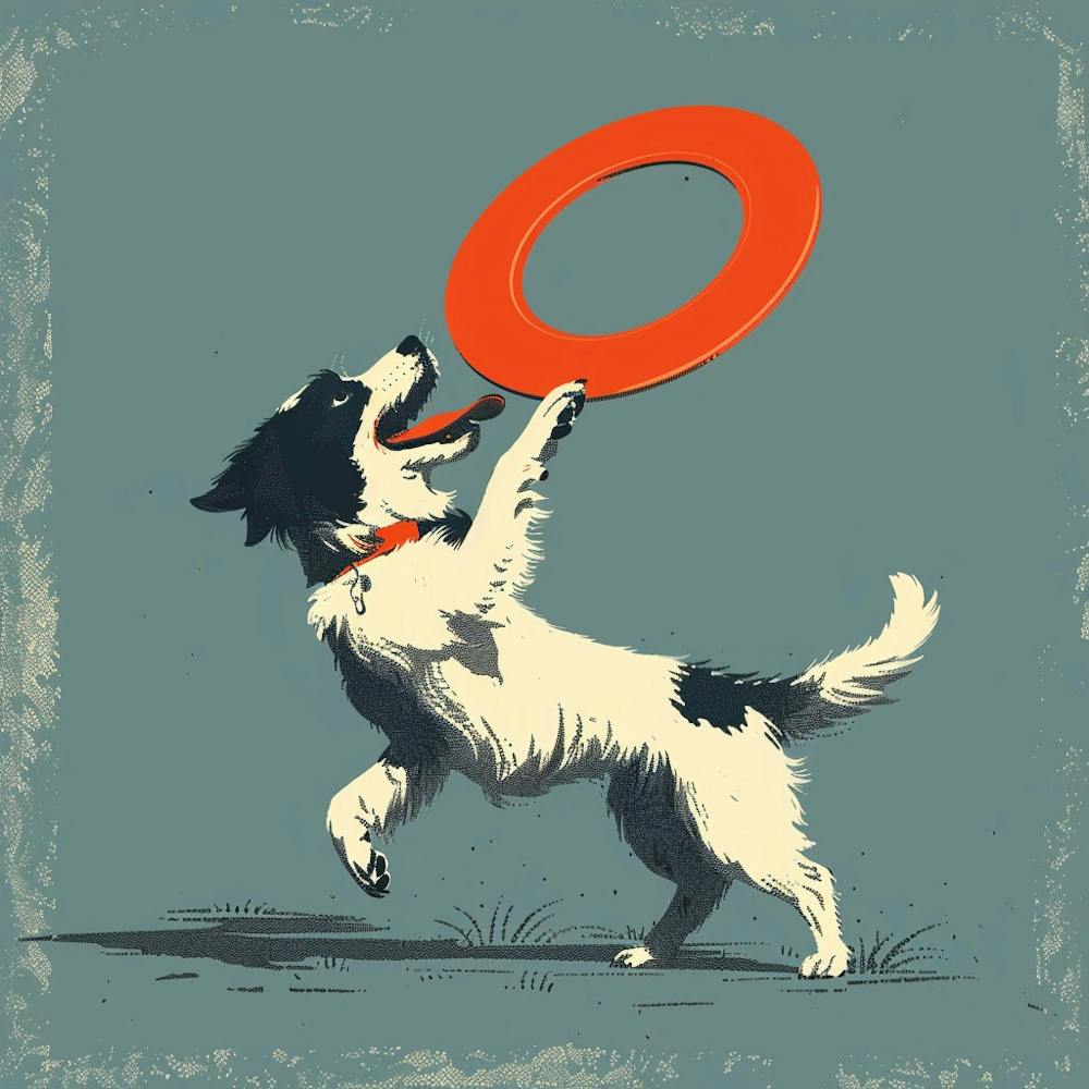 Chien avec Frisbee 1