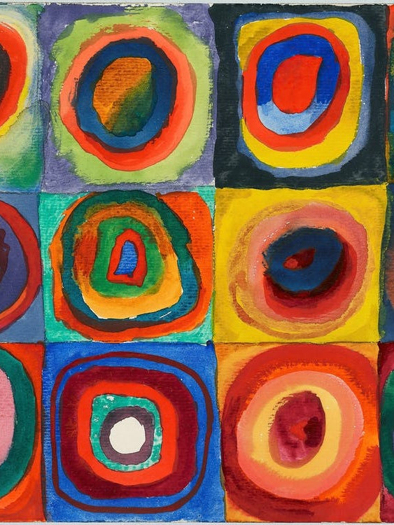 Quadrate mit konzentrischen Ringen - Colour Study: Squares With Concentric Rings By Wassily Kandinsky (1913)