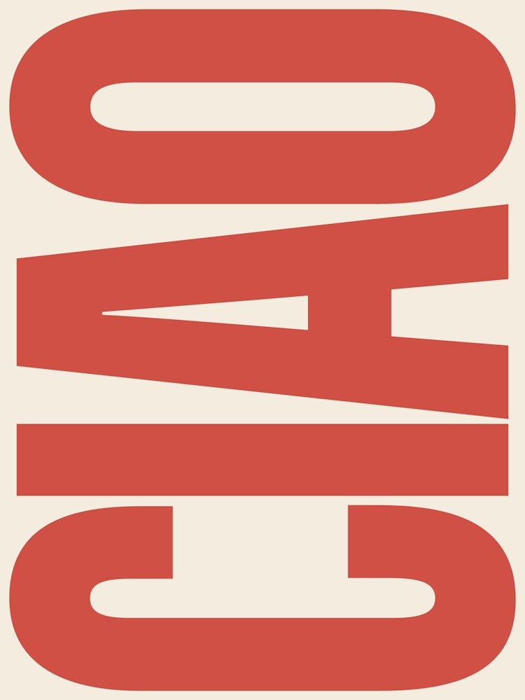 Ciao Typography - Red