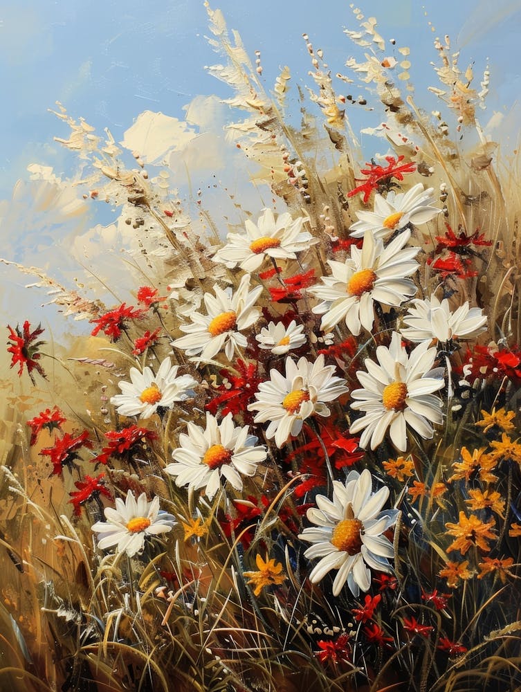 Daisies In The Meadow 13