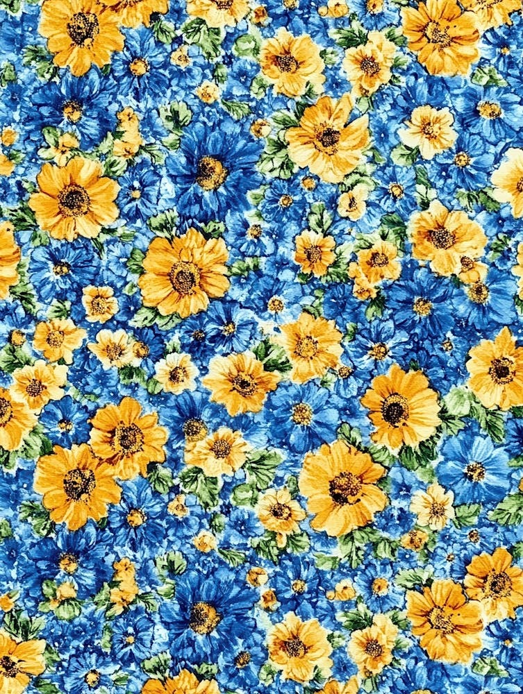 Blue And Yellow Daisies