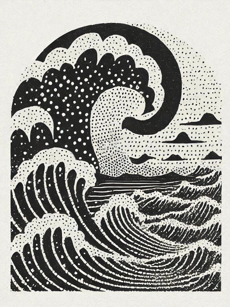 Waves In The Sky Ukiyo-E
