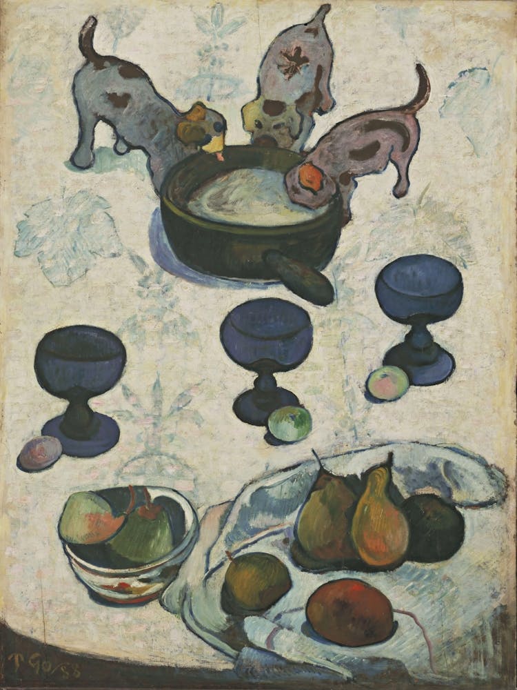 Still Life With Three Puppies (1888), Paul Gauguin