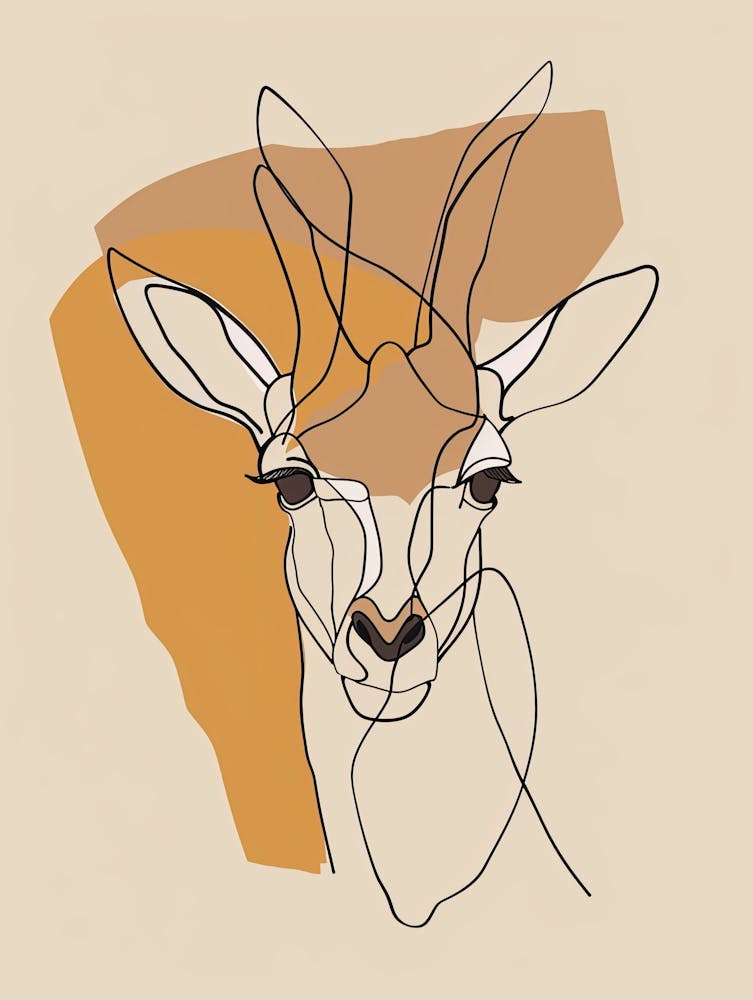 Giraffe - Boho, Line Art 9