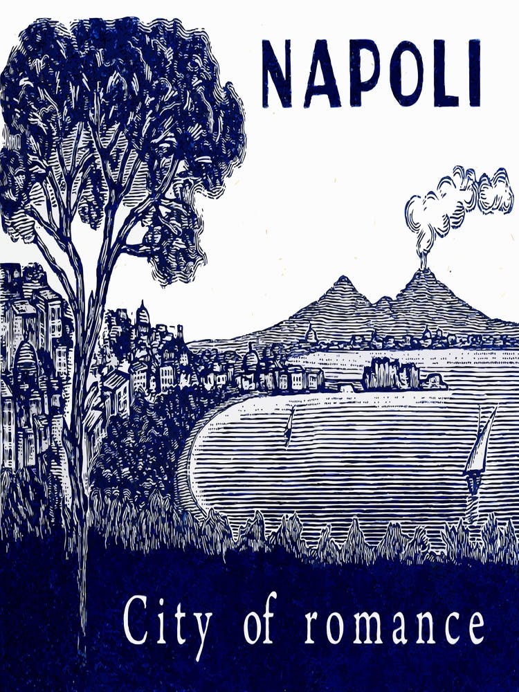 Naples, Italie, La Ville Romantique En Bleu