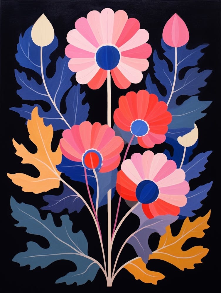Anemone 4 Hilma Af Klint Inspired Flower Illustration