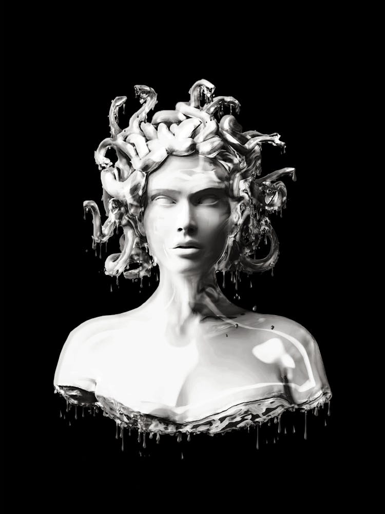 Silberne Medusa