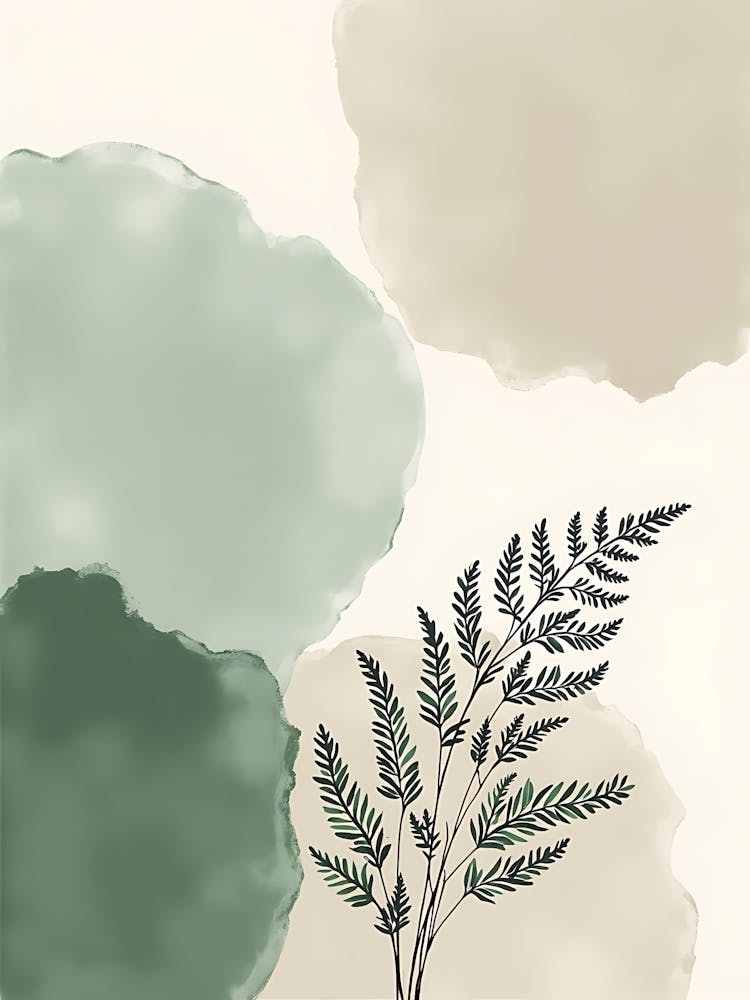 Sage Leaf Harmony Illustration 1