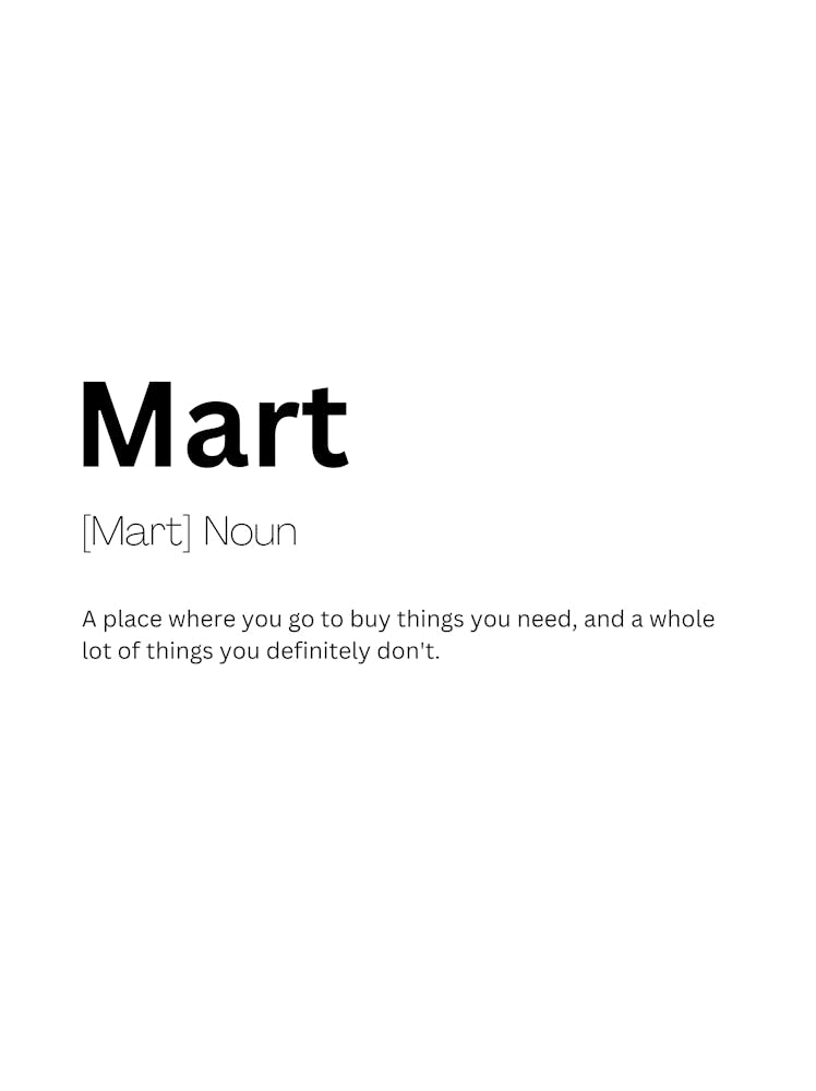 Mart Definition Meaning