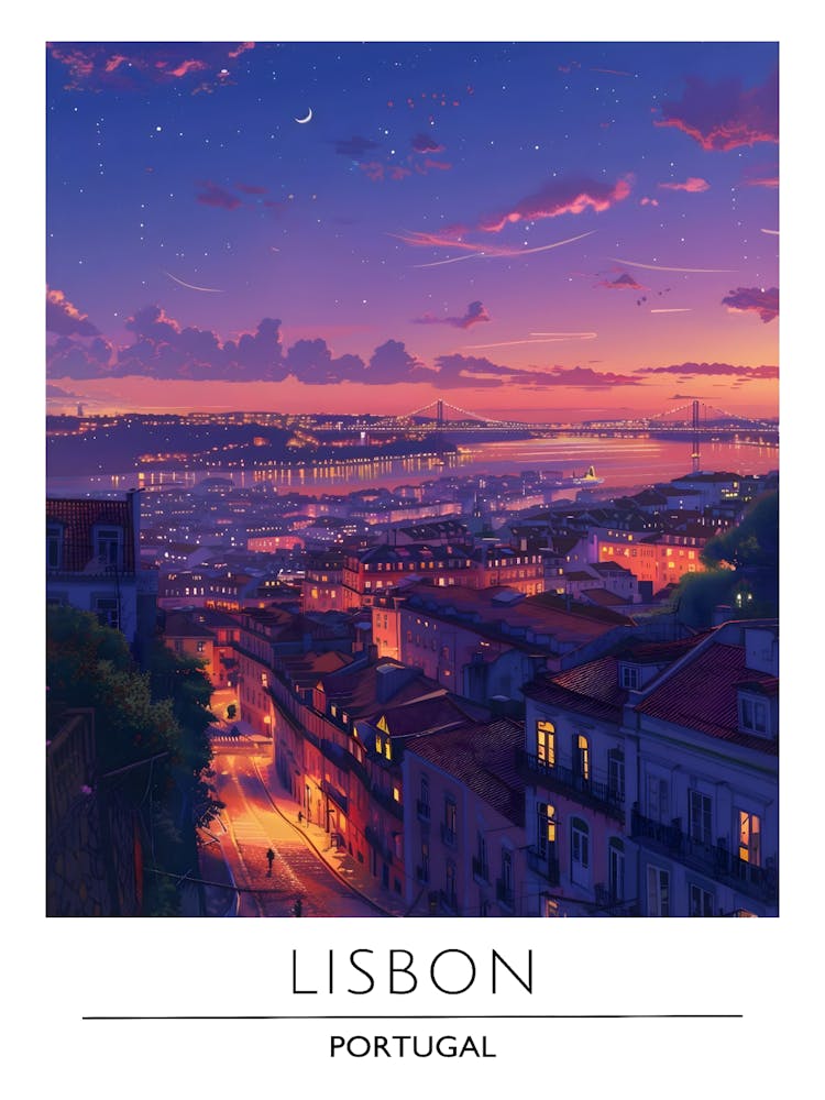 Lisbon At Sunset