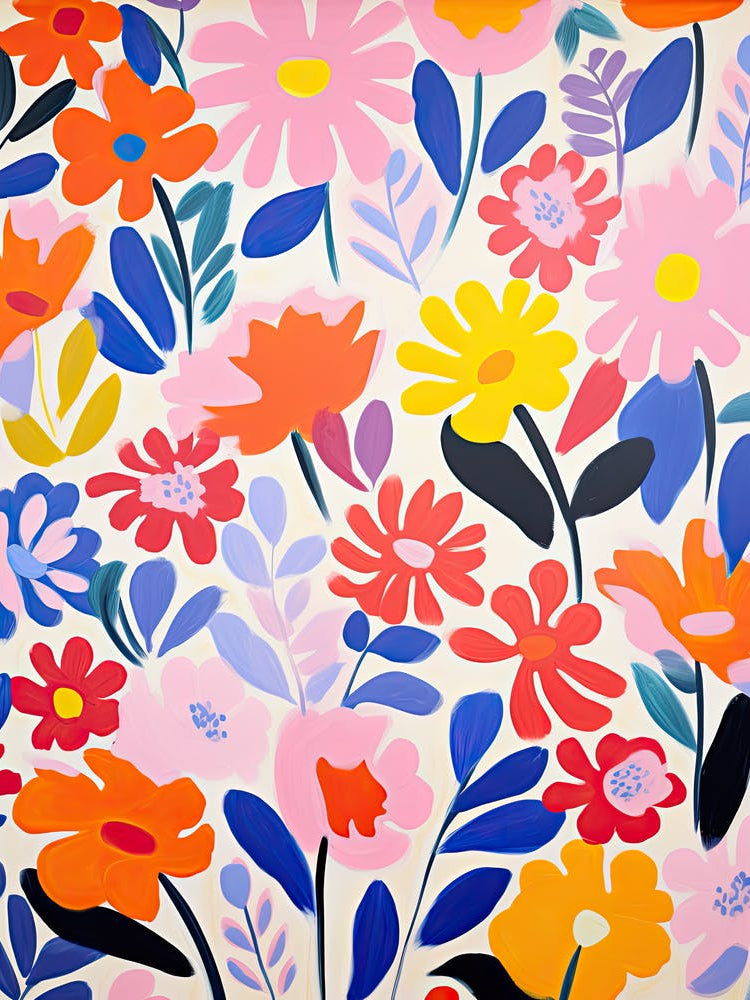 Radiant Garden; Matisse Style Chromatic Delight