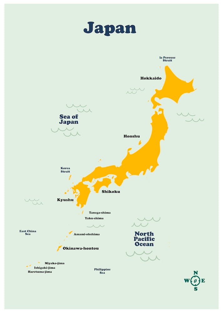 Japan Islands Map