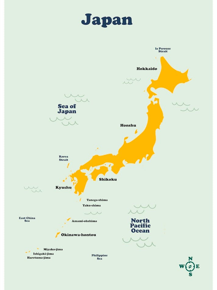 Japan Islands Map