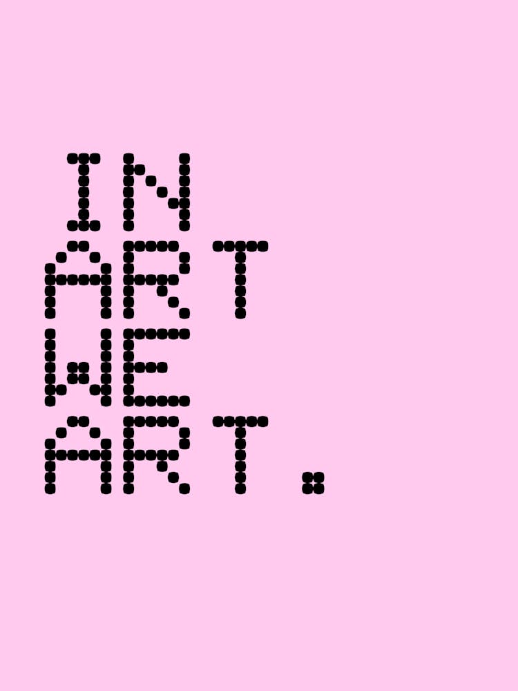 In der Kunst vertrauen wir / Wohnzimmer