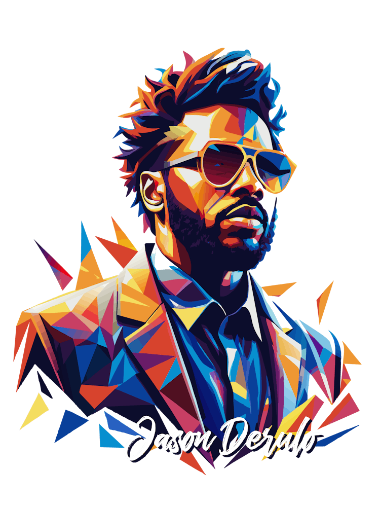 Jason Derulo 01 Portrait Music Icon Style WPAP Pop Art