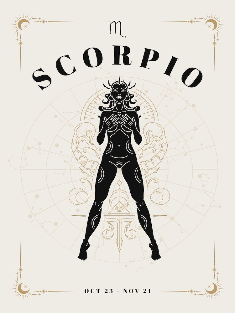 Scorpio Zodiac Celestial Woman