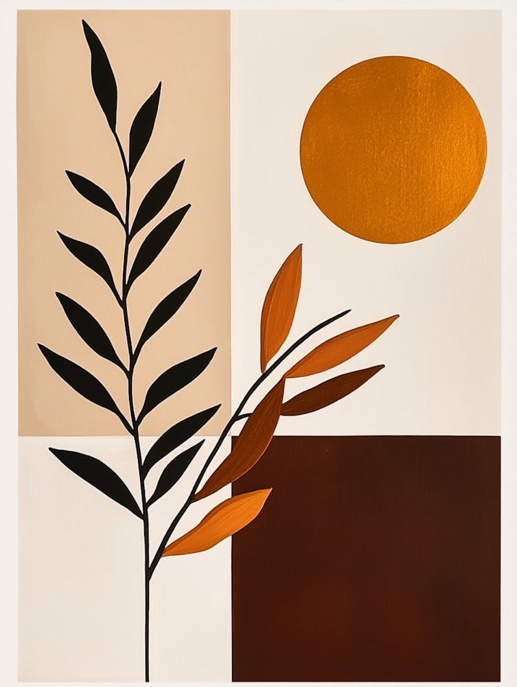 Abstract Leaf And Sun