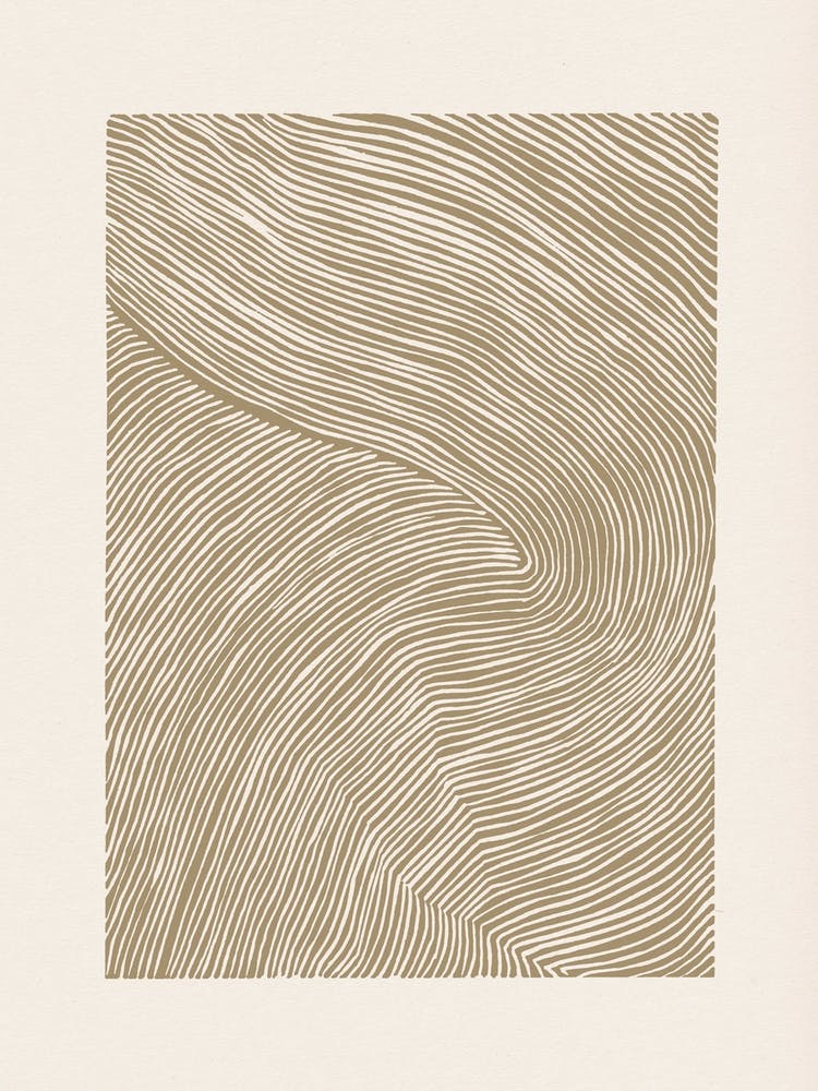 Linocut Stripes 1 Ochre