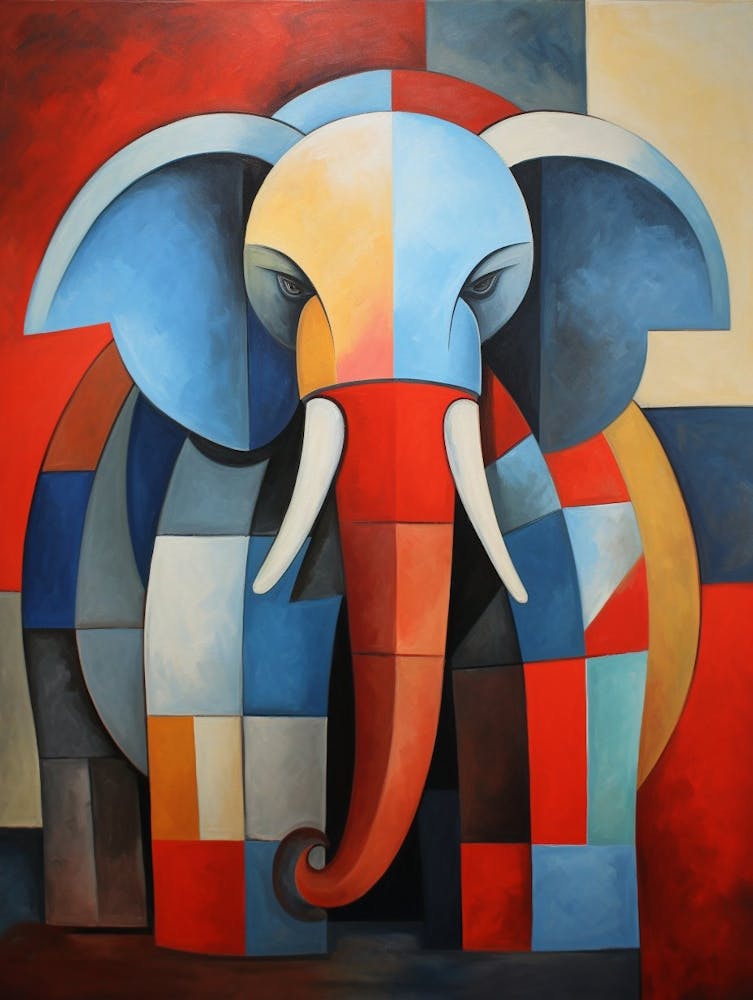 Elephant Abstract Pop Art 1