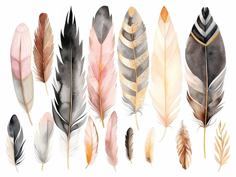 Watercolor Feathers 5