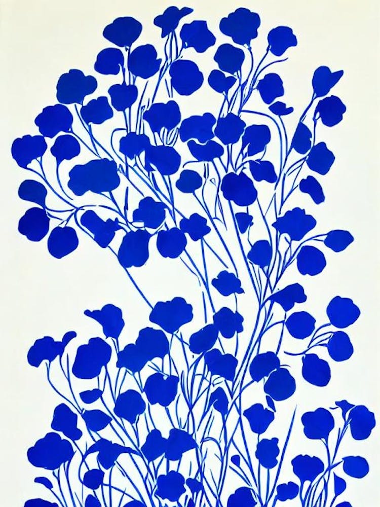 African Violet Stencil Style