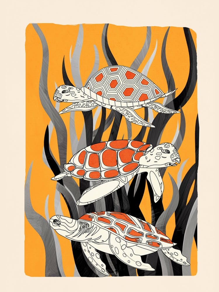 Turtles in Seagrass 1