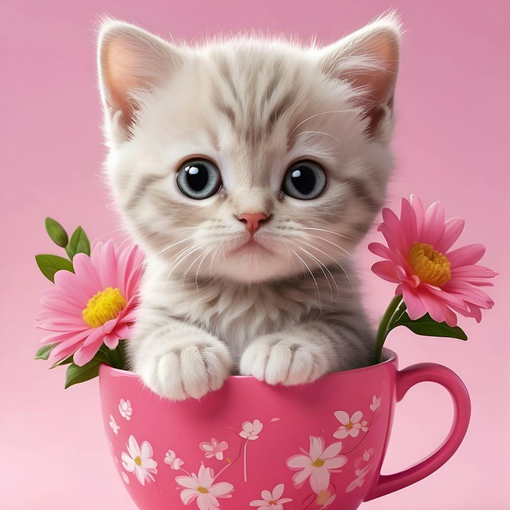 Kitten In A Cup