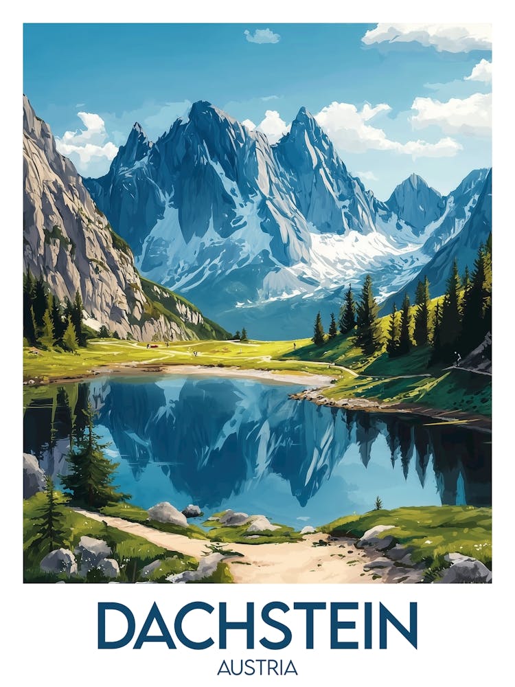 Affiche de voyage Dachstein