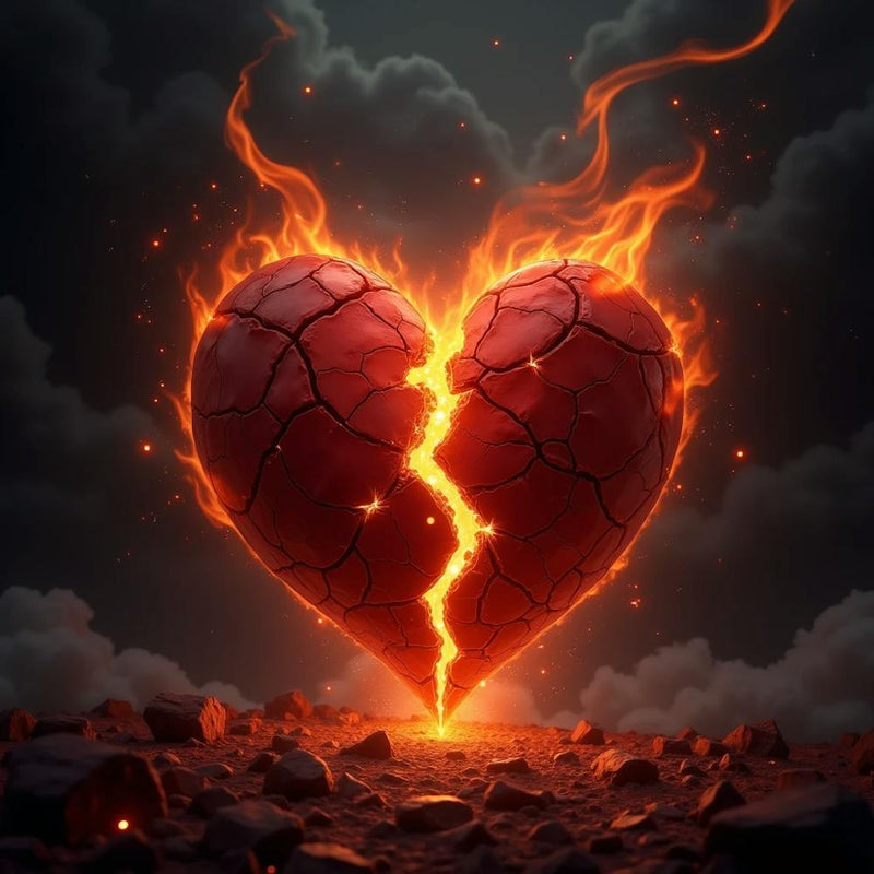 Smouldering heart , broken but a burning hope lingers