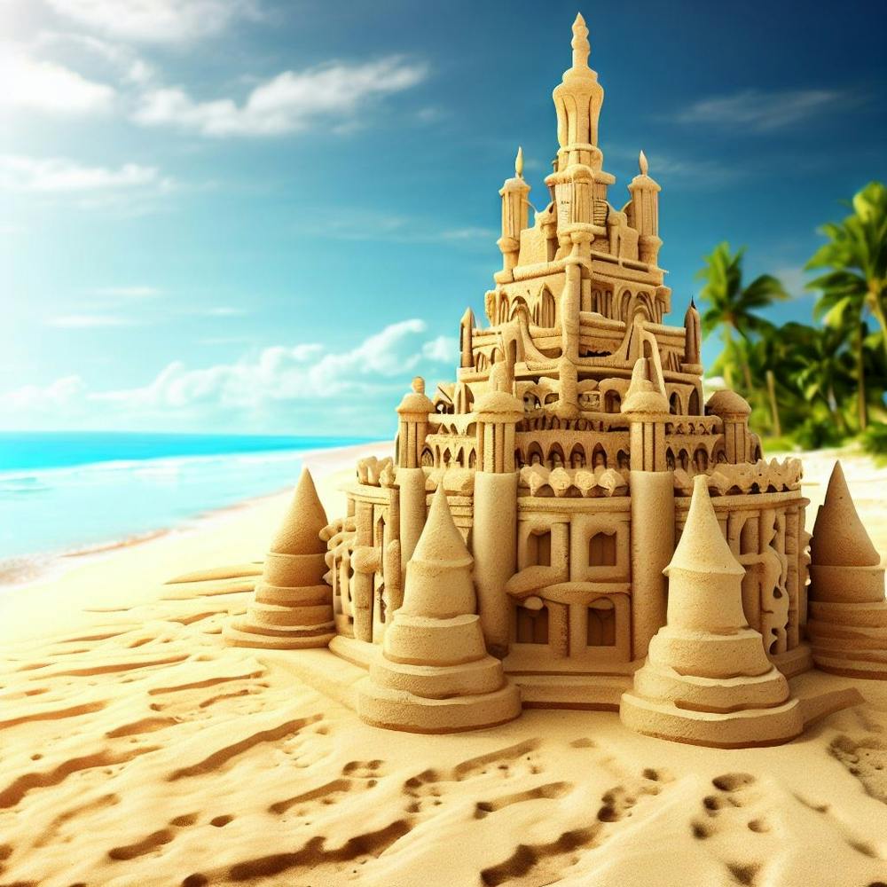 Sand Castle On The Beach